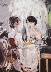 Cecily Brown, <em>Untitled (Vanity)</em>, 2005. Oil on linen, 77 × 55 inches. © Cecily Brown. Courtesy The Metropolitan Museum of Art.