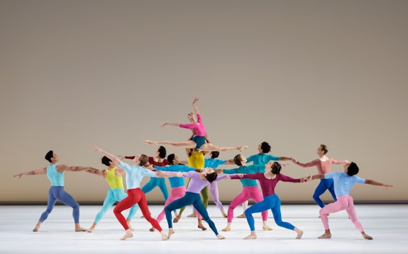Mira Nadon and NYCB in Justin Peck’s <em>Copland Dance Episodes</em>. Photo: Erin Baiano.