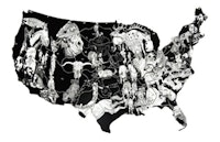 <i>American Rodeo</i>,  2007, Ink on Paper, 18 x 22.5 inches  