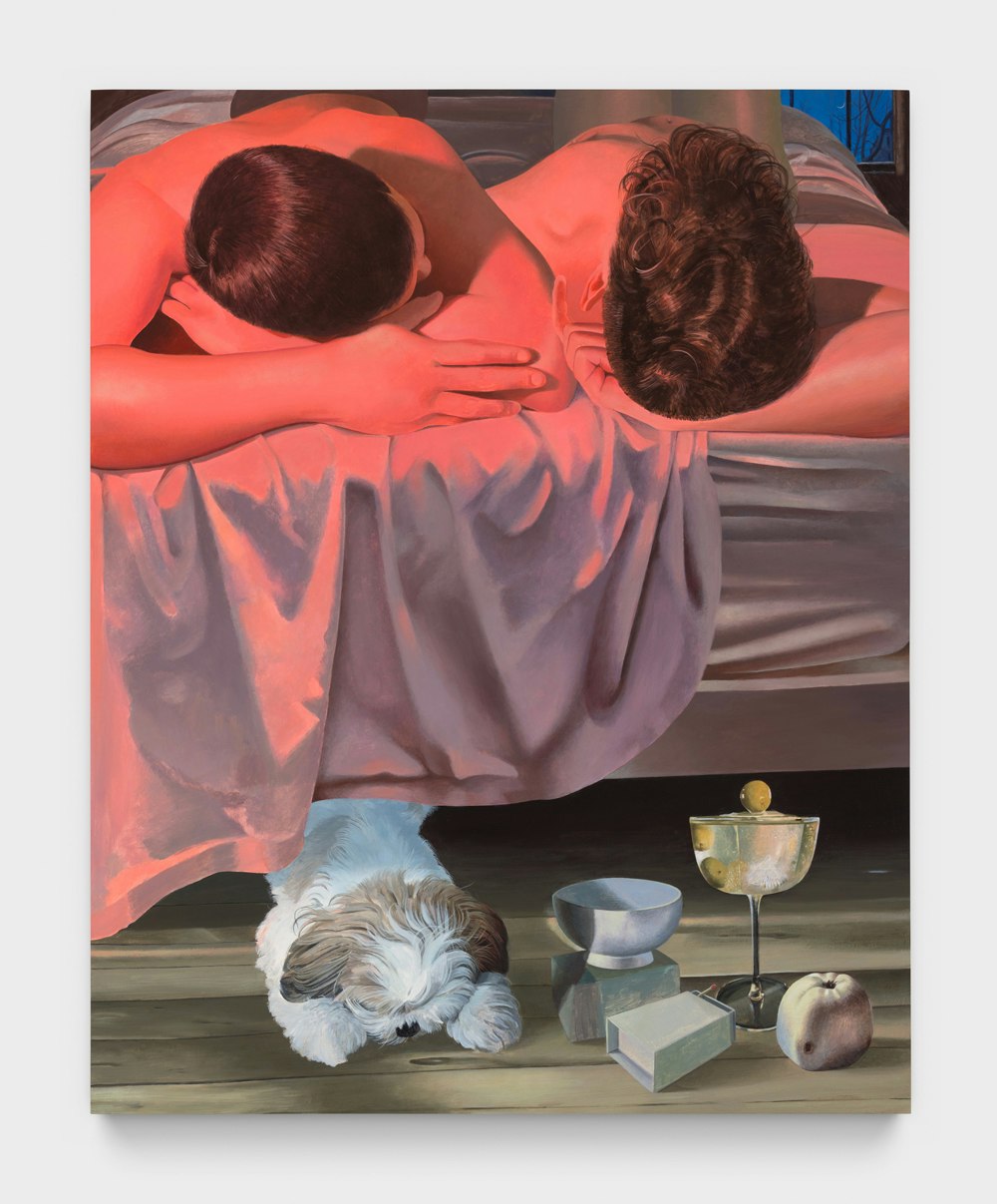 Kyle Dunn, <em>A Night Off</em>, 2023. Acrylic on panel, 30 x 24 inches. Courtesy the artist and P·P·O·W.