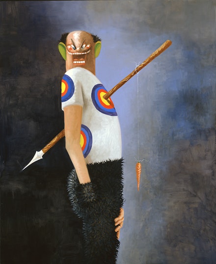 George Condo, <em>The Smiling Sea Captain</em>, 2006. Oil on canvas, 82 x 67 x 2 inches. Ringier Collection, Switzerland. © 2023 George Condo / Artists Rights Society (ARS), New York.