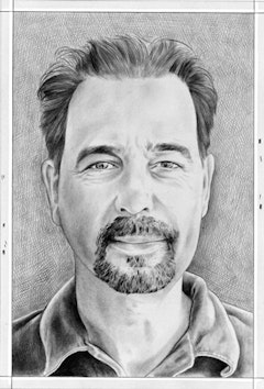Portrait  of James Esber. Pencil on paper by Phong Bui.