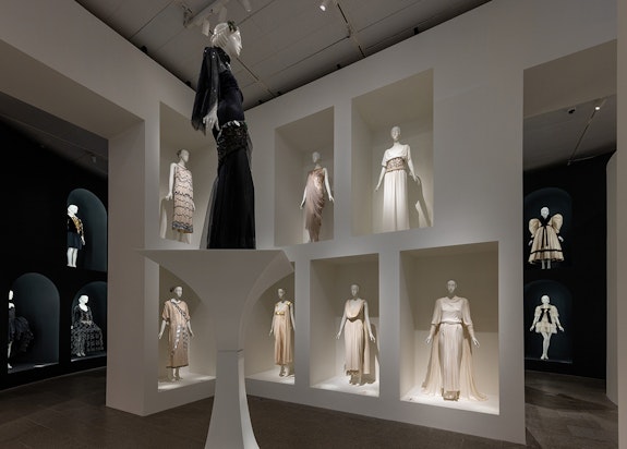 Installation view: <em>Karl Lagerfeld: A Line of Beauty</em>, Metropolitan Museum of Art, New York, 2023. Courtesy the Metropolitan Museum of Art.