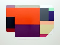 Ruth Root. “Untitled,” (2007-2008). Enamel on aluminum. 36 ½  X 84 ½ in.