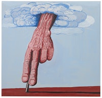 Philip Guston, <em>The Line</em>, 1978. Oil on canvas, 71 x 73 1/4 inches. Artwork © The Estate of Philip Guston. Promised gift of Musa Guston Mayer to The Metropolitan Museum of Art. Photo: Genevieve Hanson, courtesy Hauser & Wirth.