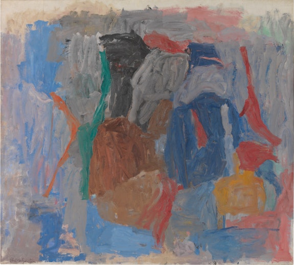 Philip Guston, <em>The Return</em>, 1956-1958. Oil on canvas, 70 1/8 × 78 3/8 inches. Tate: Presented by the Friends of the Tate Gallery 1959. © The Estate of Philip Guston / © Tate, London / Art Resource, NY.