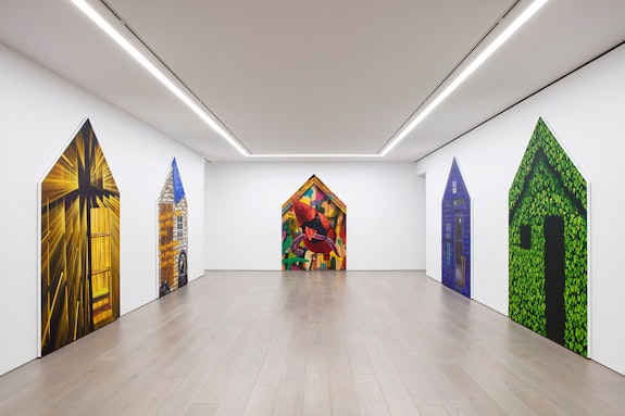 Installation View: Henry Gunderson: <em>House Painting and Various Odd Jobs, </em>Perrotin Gallery, New York, 2023. Courtesy Perrotin Gallery. Photo: Guillaume Ziccarelli.