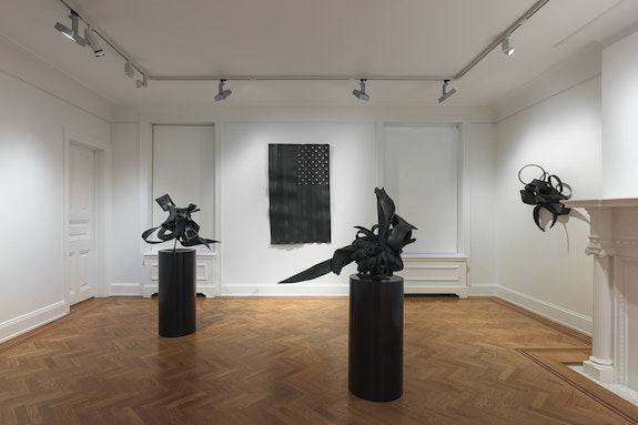 Installation view: Chakaia Booker: <em>Public Opinion</em>, David Nolan Gallery, New York, 2023. Courtesy David Nolan Gallery.