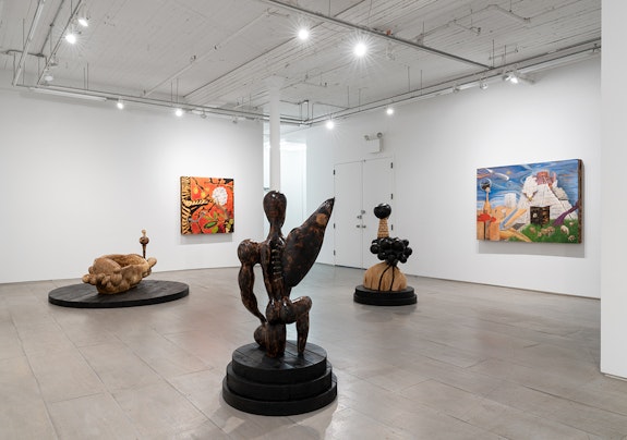 Installation view: Emmanuel Louisnord Desir: <em>Ashes of Zion</em>, 47 Canal, New York, 2023. Courtesy the artist and 47 Canal, New York. Photo: Joerg Lohse.