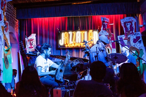 Alain Derbez, Mauricio Sotelo, Gabriel Puentes at Jazzatlãn. Photo: Rafael Arriaga.