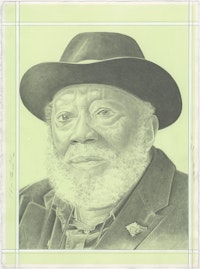 Portrait of Frank Bowling. Pencil on paper by Phong H. Bui.