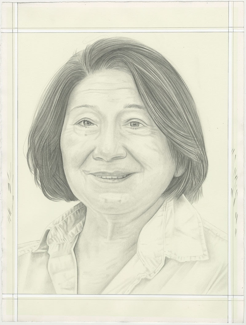 Portrait of Virginia Jaramillo. Pencil on paper by Phong H. Bui.