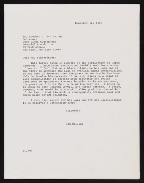 Sam Gilliam Papers, Archives of American Art, Smithsonian Institution. Courtesy Annie Gawlak.