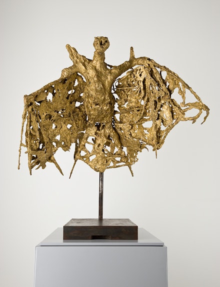 Germaine Richier, <em>La Chauve-souris</em>, 1946. Bronze naturel nettoyé, 35.8 × 35.8 × 20.5 inches.  © Adagp, Paris 2022. © Musée Fabre de Montpellier Méditerranée Métropole. Photo: Frédéric Jaulmes. 
