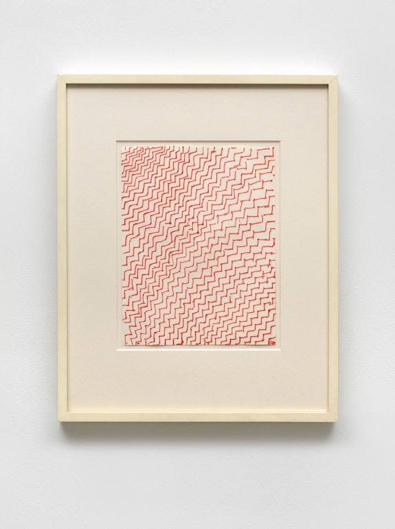 Louise Bourgeois, <em>Untitled</em>, 2001. Red ink on paper, 11 1/2 x 9 inches. Courtesy Hauser and Wirth. Photo: Dario Lasagni.