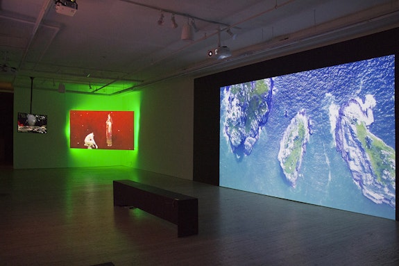 Installation view, A Dweller on Two Planets, Microscope Gallery, New York, 2023. Courtesy the artists and Microscope Gallery, New York
