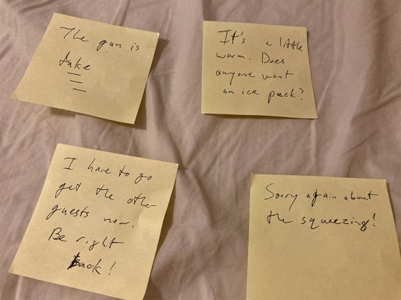 Some of the Post-Its from Book 1.