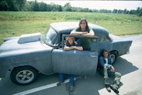 Laurie Bird as <i>The Girl,</i> James Taylor as <i>The Driver</i>, Dennis Wilson as <i>The Mechanic,</i> '55 Chevy as <i>The Car. Courtesy of the Criterion Collection</i>