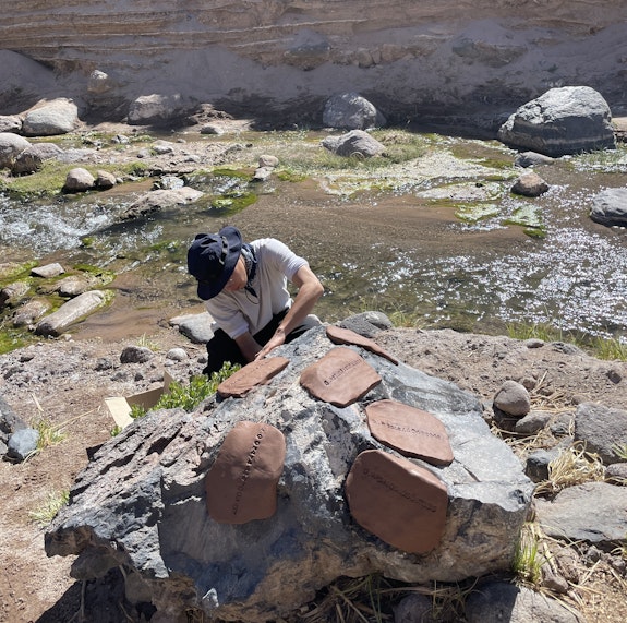 Artist working in the field. Courtesy the artists. Photo: Yixuan Shao.
