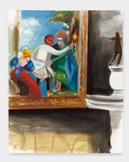 Maureen Dougherty, <em>Veronese at the Frick</em>, 2023. Oil on canvas, 60 x 48 inches. Courtesy the artist and Cheim & Read.