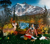 Wendy Red Star (Apsáalooke/Crow), <em>Four Seasons series: Summer</em>, 2006. Archival pigment print, edition 27, 23 x 26 inches. Courtesy Boise Art Museum and Smithsonian American Art Museum. 