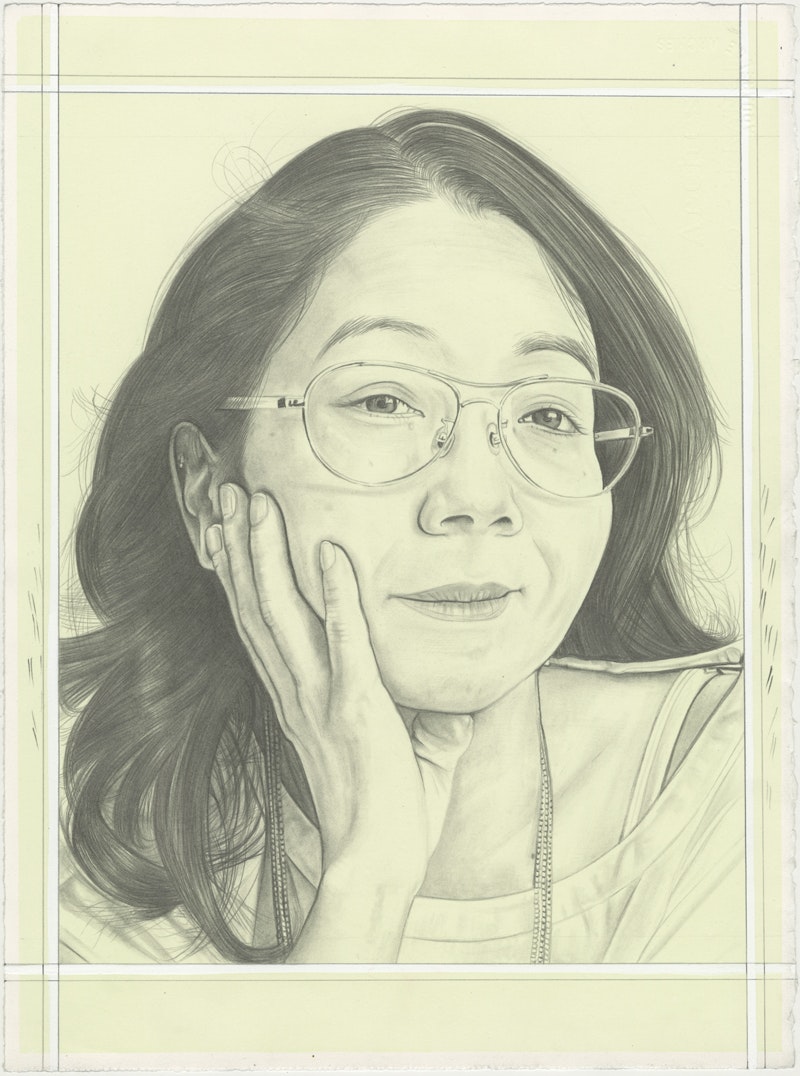 Portrait of Yayoi Shionoiri. Pencil on paper by Phong H. Bui.