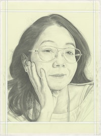 Portrait of Yayoi Shionoiri. Pencil on paper by Phong H. Bui.