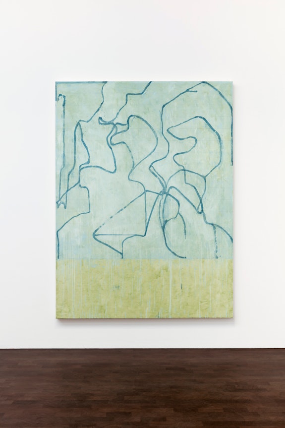 Brice Marden, <em>Rivers</em>, 2020-21. Oil and graphite on linen, 97 by 72 inches. © Brice Marden. Courtesy Gagosian. Photo: Lucy Dawkins.