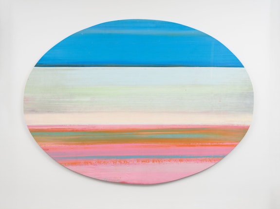 Ed Clark, Untitled, ca. 1970s. Acrylic on shaped canvas, 115 1/8 x 160 1/8 inches. © The Estate of Ed Clark. Courtesy the Estate and Hauser & Wirth. Photo: Thomas Barratt. Photo: Frederik Nilsen.