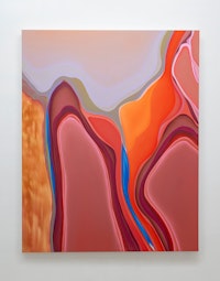 Bethany Czarnecki, <em>Burning Summit</em>, 2023. Oil on canvas, 60 x 48 inches. Courtesy Massey Klein Gallery.
