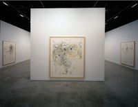 Installation view of Rebecca Horn; Cosmic Maps.  Photography: Steven P. Harris, New York.  Courtesy: Sean Kelly Gallery, New York.   