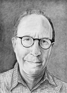 <i>Portrait of Jerry Saltz. Pencil on paper by Phong Bui.</i>