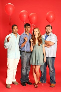 From left to right: Frank Harris, Mike Caban, Anna Gutto, and Raymond McAnally.  Photo courtesy of nyconstage.org.