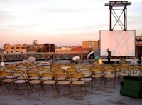 <i>Rooftop Screening at The Old American Can Factory. Photo by Sarah Palmer.</i>