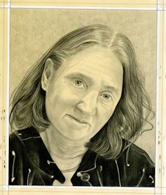 Portrait of the artist. Pencil on paper by Phong Bui.
