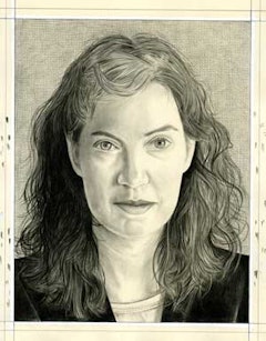 Portrait of the artist. Pencil on paper by Phong Bui.

