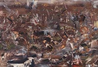 Ali Banisadr, "Untitled (Black 2)," 2008. 22 x 32 inches, oil on linen. Courtesy Leslie Tonkonow Artworks + Projects, New York. 
