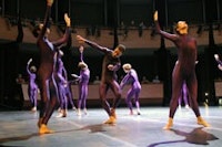Merce CunninghamÃƒÂ¢Ã¢?Â¬Ã¢?Â¢s Dance Company performs <i>Ocean</i>, July 12-16 at 8 p.m. in the Rose Theater, as part of Lincoln Center Festival 2005. Photo by Stephanie Berger.
