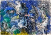 Matta, <i>Nil et Une Nuit</i>
1987 oil on canvas, 6'6"x 9'8.