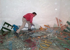 Photograph of the artist installation. 