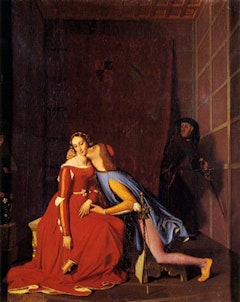 Jean-Auguste-Dominique Ingres, “Paolo and Francesca,” Angers, Musee Turpin de Crisse. Oil on canvas, 48 × 39 cm. Inscribed: Ingres. Rom. 1819.