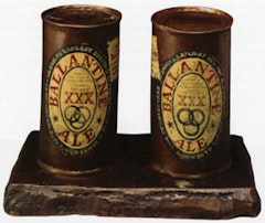 Jasper Johns, PAINTED BRONZE (Ale cans) (1960). Oil on bronze, 5 1/2 x 4 3/4 in. (14 x 20.3 x 12 cm). Museum Ludwig, Ludwig donation, Cologne.