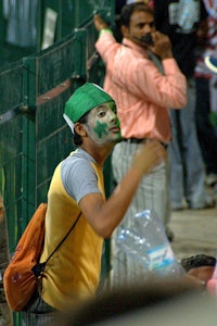 An Indian cricket fan. Photos by Hash P. via flickr (daarkfire).