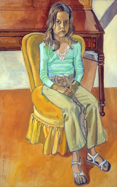 Alice Neel (1900 - 1984), “Olivia 1975” Oil on canvas, 54 x 34 inches. Courtesy Cheim & Read Gallery