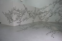 Parastou Forouhar, Written Room (1999 - present), acrylic on walls and floor