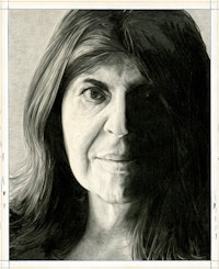 Portrait of Annie Freud. Pencil on paper by Phong Bui.