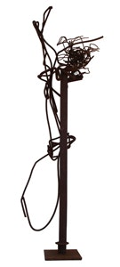 John Chamberlain,<i> G.G.</i>, 1956, steel, 77 x 24 x 23 inches. Private collection.