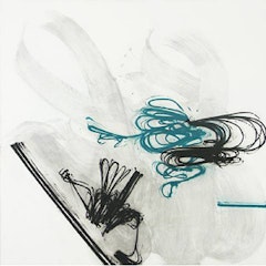 <i>Chaser</i> (2009), 40” x 40”, acrylic and oil on canvas 
