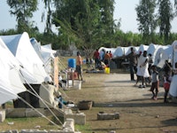 Photos of the NEGES-run camp in Léogâne, Haiti, by James Philemy.
