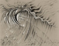 Lee Bontecou, American, born 1931. “Untitled” (1985). Charcoal, pencil, and colored pencil on colored paper. 22 x 30” (55.9 x 76.2 cm). The Museum of Modern Art, New York. The Judith Rothschild Foundation Contemporary Drawings Collection Gift © 2010 Lee Bontecou